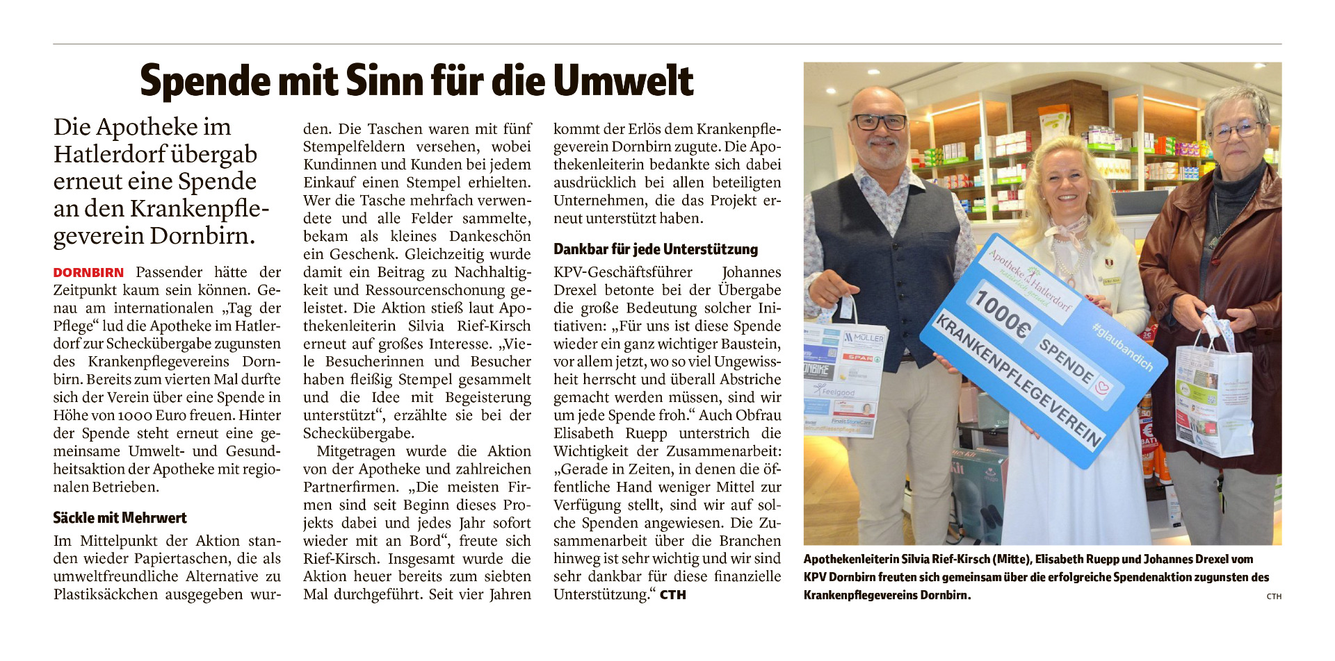 Artikel aus der „Heimat Dornbirn", Vorarlberger Nachrichten vom Dienstag, 19. Mai 2026  